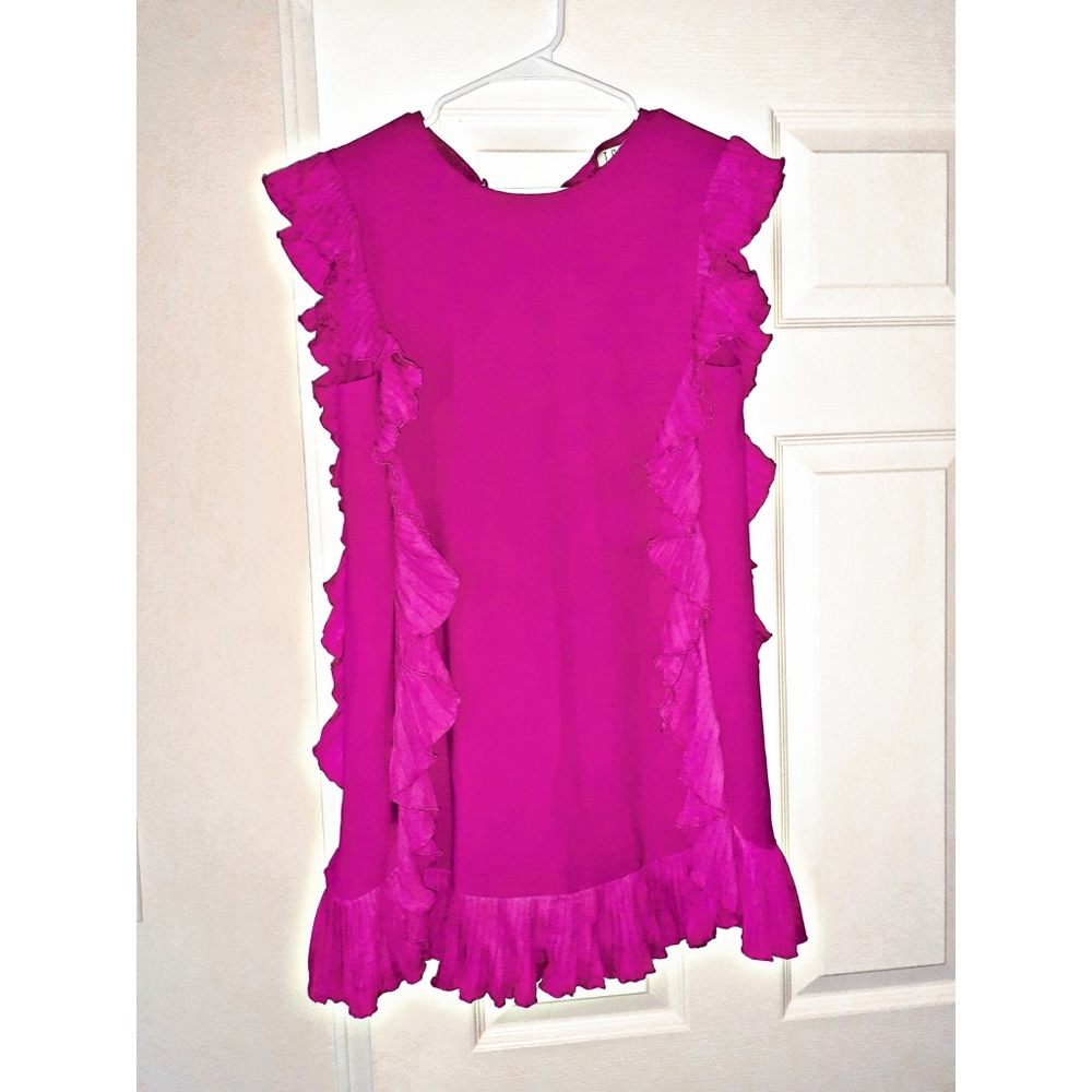 TCEC hot pink frill dress